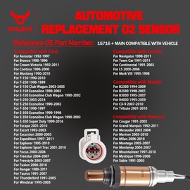 STZJAYE 1Pcs Oxygen 02 Sensor 15716 15717 15718 15719, Automotive Replacement O2 Sensors de Oxigeno Upstream Downstream Compatible with Ford for Lincoln for Mercury for Mazda ZZC318861