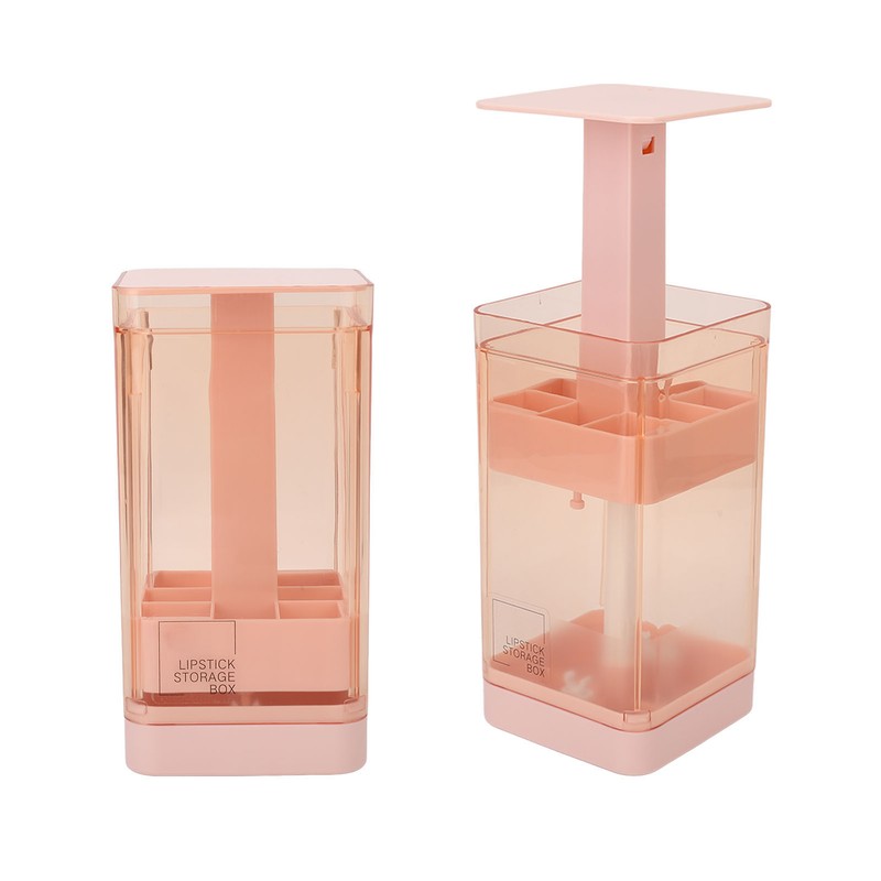 Lipstick Holder Auto Lifting Dustproof Large Capacity Transparent Window Lipstick