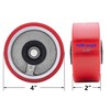 4 Inch Casters Wheels- Heavy Duty Casters, Polyurethane Caster Wheel-