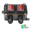OELFFOW Waterproof On Off Toggle Switch Double Switch/Outlet with Red