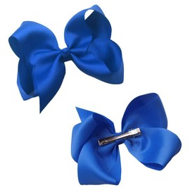 2 Pcs Ribbon Hair Bow Clips Barrettes Ribbon Hair Pins Ponytail Holder Bow Hairpin Hair Barrettes Clips Hair Styling Accessories for Girls Women Christmas Wedding Birthday Valentine's Day - 6 Inch