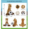 DolliBu Eco-Friendly Giraffe Stuffed Animal with Soccer Ball Plush -