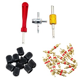 33 Pcs Car Tyre Valve Removal Tool, Tyre Valve Key for Suitable Cars, Motorcycles, Electric Vehicles, Etc.