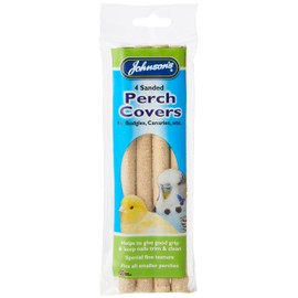 Johnsons Veterinary Products M080 Perch Covers for Budgies, Canaries, 4 Sanded Clear