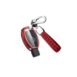 ontto Car Key Case for Mercedes A B C E S Class CLK ML W164 W245 A209 W204 W212 Accessories Remote Control Cover TPU Key Case Key Case Key Protection Case 2/3 Buttons Red