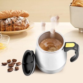 Revolviendo Taza Cafe, Taza de Auto-Agitación para Bebidas,Hervidor de Agua Aislamiento con Tapa sellada para Viajar/Movimiento（Acero inoxidable）()