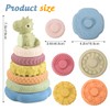 JQLM Baby Toys 0-3-6-12-18 Months,Baby Teething Toys,Soft Stacking Blocks Toys,Sensory