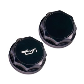 IAG Revolve Engine Oil Fill Anodized Cap for Subaru 02-24 WRX, 04-21 STI, 05-09 LGT, 04-08 FXT, 13-24 BRZ (Black)