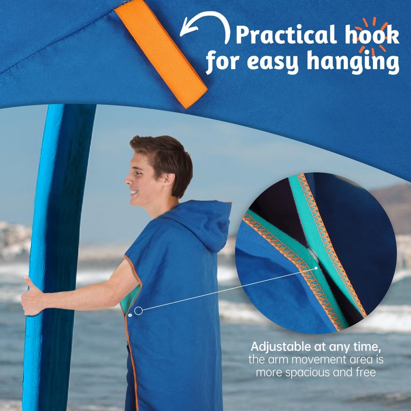 Jokisa Bath Poncho for Men and Women, Ultralight and Quick-Drying