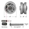 LONGRUNFORU 4" X 2" Sliding Gate Wheels, Cast Iron V