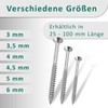 DSM Chipboard Screws 3 x 50 mm Stainless Steel A2/V2A