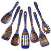 YUTFUBG Heat-Resistant Wood Cooking Utensils - 7pc Set, Eco-Friendly, Includes