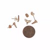 Unbranded Rose Gold Stainless Steel Earrings-Whale Tail Studs-10mm - 2