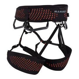 Mammut Men's Comfort Fast Adjust Climbing Harness Black-Safety Orange L