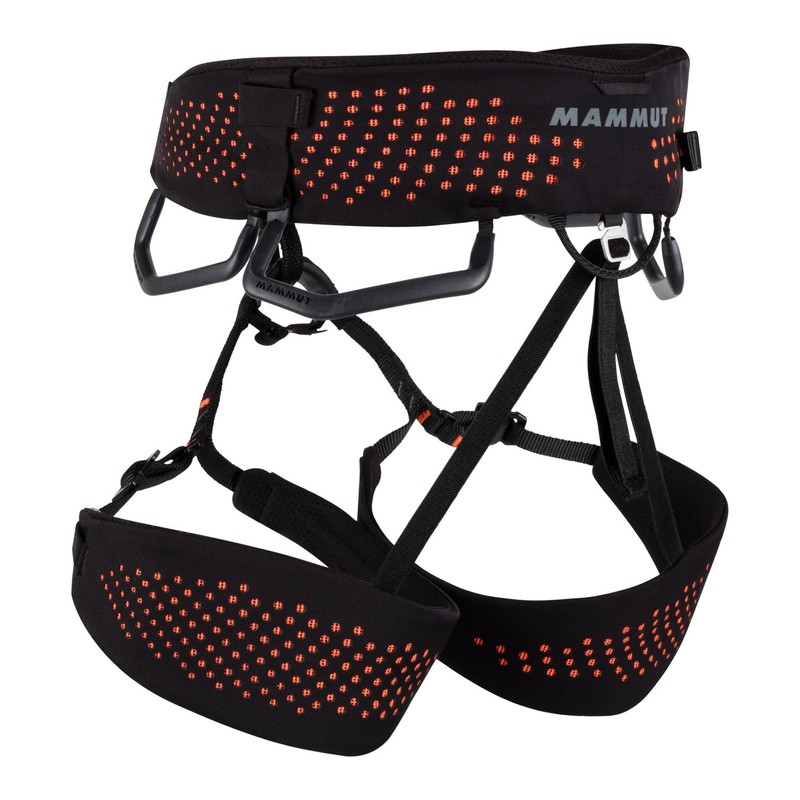 Mammut Men's Comfort Fast Adjust Climbing Harness Black-Safety Orange L