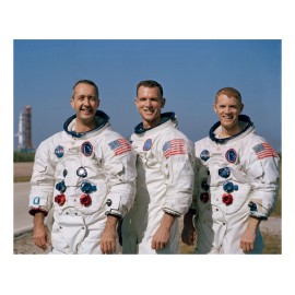 NASA 1967 Apollo 1 Crew Portrait #1 - 8x10 Photo On 8.5" x 11"