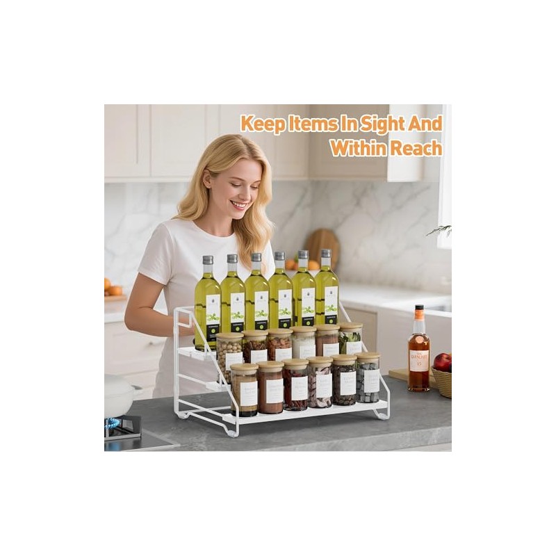 Gucass Pack of 2 4 Tier Spice Rack, Standing, Spice