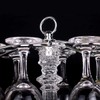 6 Hook Tabletop Glass Eiffel Tower Design Stemware Rack/Rotate 6