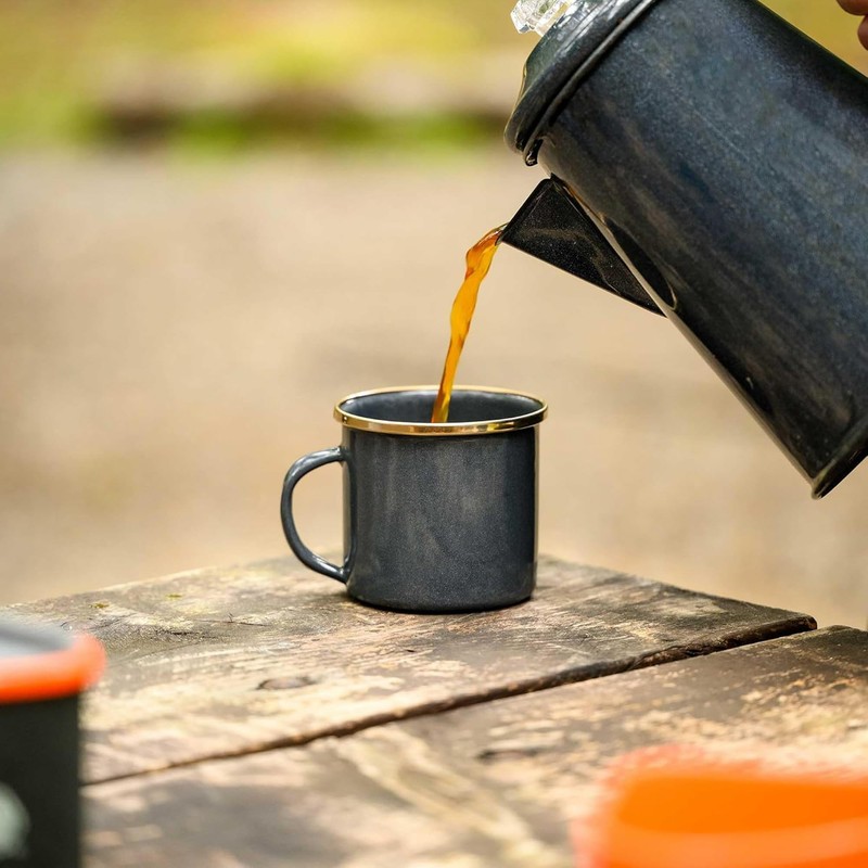 GSI Outdoors Mesa Enamelware 8-Cup Coffee Pot - Earl Grey