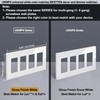 BESTTEN 2 Pack 4 Gang Screwless Wall Plate, USWP4 Off