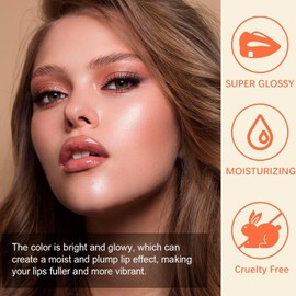 Bekoeen 6PCS Roll On Lip Gloss Set, Fruity Flavors Moisturizing Lip Oil,Kids Lip care,Transparent Plumping Lip Gloss,Kid Friendly, Party Gift