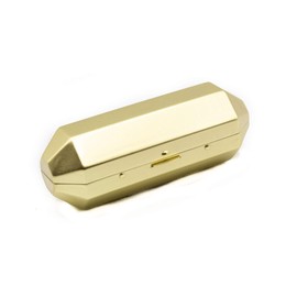 Stephanie Imports - Estuche para lápiz labial con espejo, lujoso soporte para lápiz labial clásico dorado a presión/clip para cartera, tamaño pequeño y de bolsillo, se adapta a la mayoría de barras de labios redondas y cuadradas