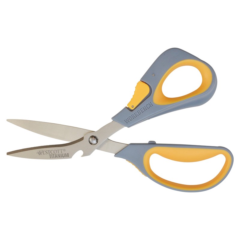 Westcott Titanium Workbench Shears with Sheath and Ceramic Cutter, 8"