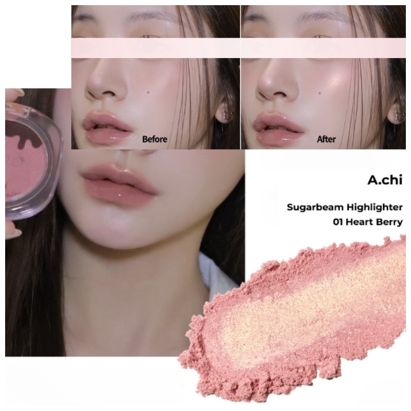 A.CHI Volume Gloss + Sparkle Glitz + Sugar Beam Highlighter
