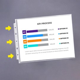 Keepfiling Landscape Sheet Protector 11x8.5 Horizontal Side Loading Heavyweight, 80 Micron 3.1 Mil Polypropylene - Acid Free - 50 Sheets (2 Packs)