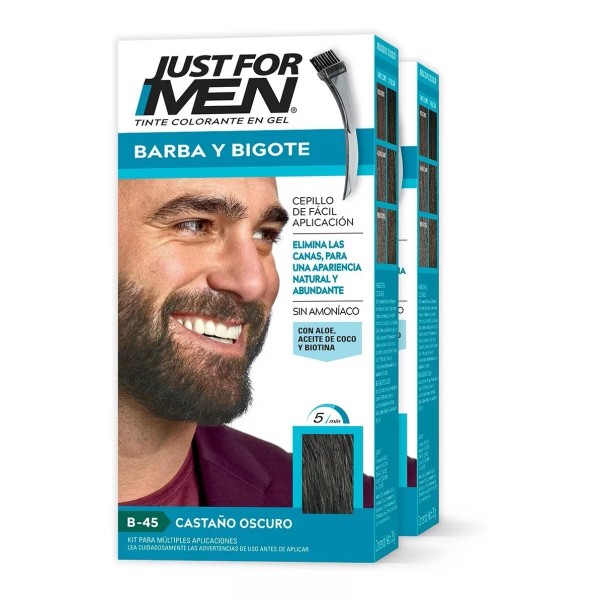 Just For Men Tinte Just For Men Barba Y Bigote Castaño Oscuro 2-pack