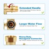 Denninal 3 Way Hose Splitter, Solid Brass High Flow 3