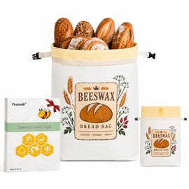 Fruzmzk Removable Beeswax Bread Bag for Homemade Sourdough, Reusable