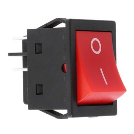 Uadme Toggle Switch 4-Pin On Off, Pressure Switch 30 A 120 VAC/250 VAC, 4-Pin Boat Black Toggle Switch with Red Luminous, Flame Retardant Insulated Plastic Shell, IP65 Waterproof