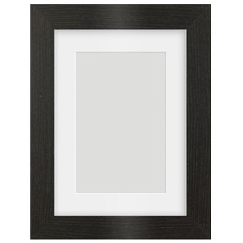 Alison Kingsgate Black 10x8 Frame With Mount For 8x6 Size (15.24 x 20.32cm) - Modern Design Black 10x8 Picture Frame With Mount with Safe Perspex Front & Wall Hanging Hooks - Handmade Frames
