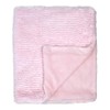 Baby Mode Signature Ridged Plush Blanket - Pink