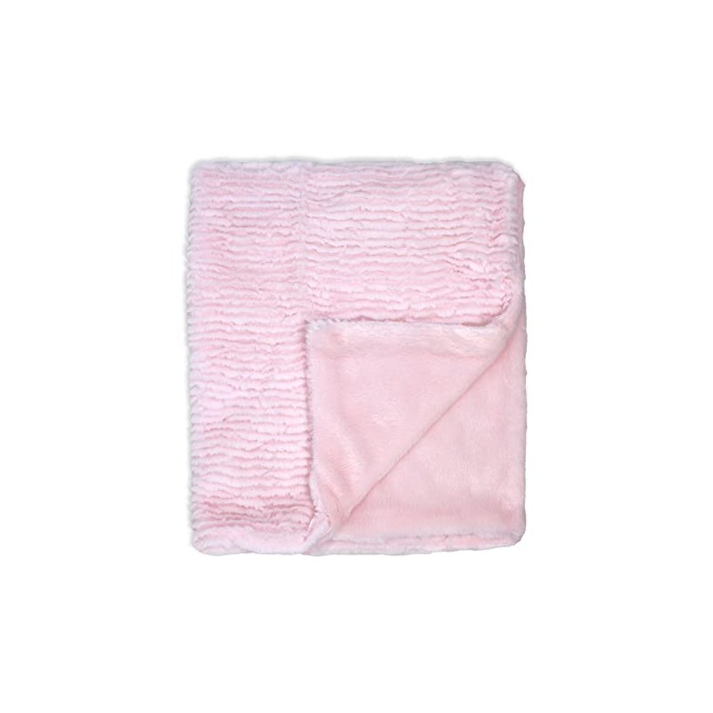 Baby Mode Signature Ridged Plush Blanket - Pink