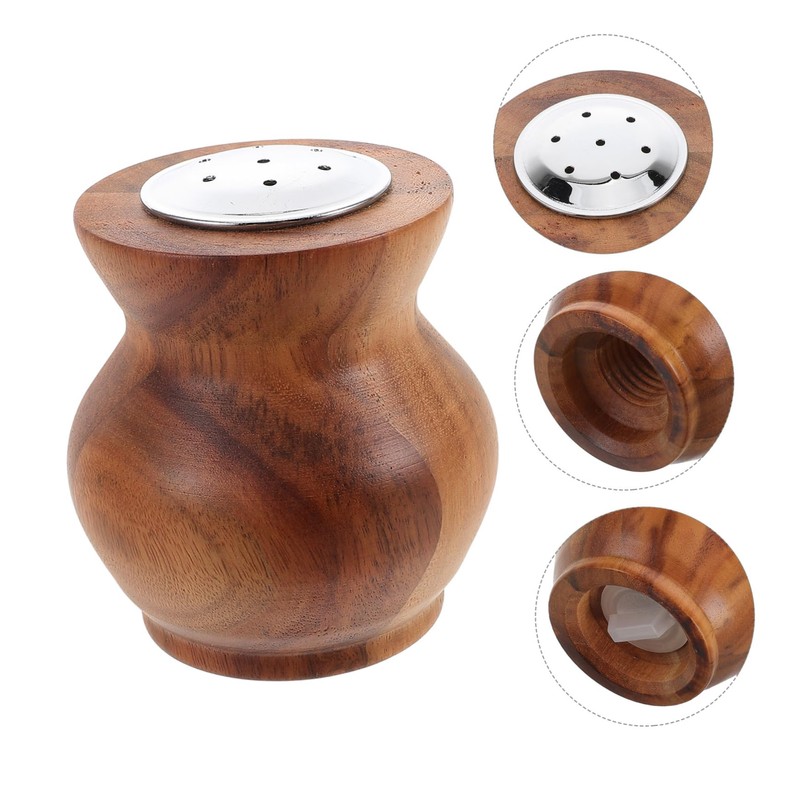 Kisangel Stainless Steel and Wood Pepper Bottle Salt and Sugar