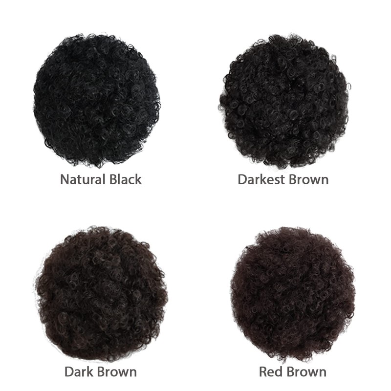 YAMEL Afro Puff Drawstring Ponytail Large Bun Extensions Darkest Brown