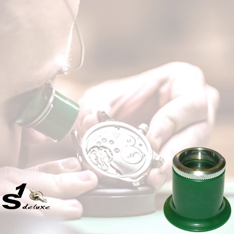S1 STRATOS Deluxe Uhrmacherlupe 7.5 fach Augenklemmlupe für Kontrollarbeiten bei