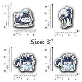 Alexiss That Time I Got Reincarnated As A Slime Rimuru Tempest Ranga Slime Funny Sticker for Phone, Laptop, Skateboard, Car, Colorful Sticker, Pack 4 Pcs Size 3 Inch