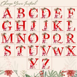 Christmas Gift Santa Sack with Monogram Initials - Holiday Present Bag for Family, Mom & Dad - Pouch for Special Occasions (H)