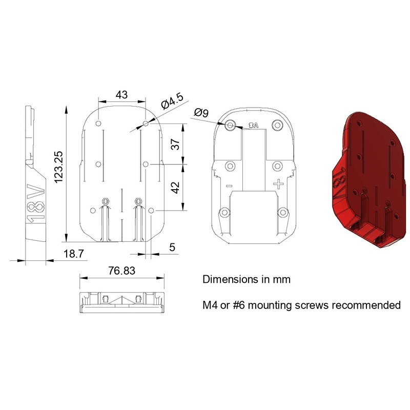 Terrafirma Technology 10AWG Battery Adapter for Ridgid 18V Hyper li-ion