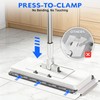 New 2-in-1 Push Clamp Lazy Mop – Hands Free Flat
