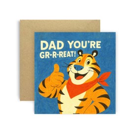 Huxters Funny Birthday Card for Dad You're Great Tiger Father's Day Card - Special card from Daughter Son - 14.8cm