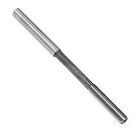 uxcell Chucking Reamer 5mm, H7 HSS Lathe Machine Reamer 6 Straight Flutes, Round Shank Milling Cutting Tool, Metric Reaming Drill Bit for Stainless Steel Metal Hole