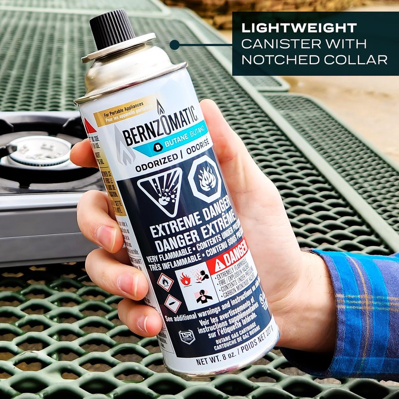Bernzomatic Butane Fuel 8 oz Canister with TSR Valve –