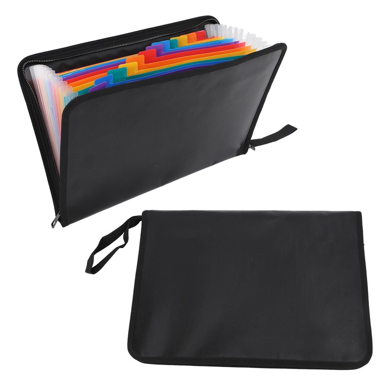 Fireproof Document Bag Professional Safe Heat Insulated 12 Pages Waterproof