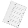 Q-Connect KF01352 Index A4 Multi-Punched 1-5 Polypropylene - White
