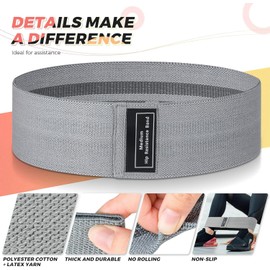 Resistance Bands for Legs and Butt, JR INTL Fabric Workout Bands, Exercise Resistance Bands, Women/Men Stretch Exercise Loops, Thick Wide Non-Slip Gym Bootie Band 3 Set for Squat Glute Hip Training