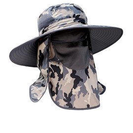 YAYUPLUS Sun Hat, Agricultural Work, Safari Hat, 3TYPE, Large Size, Extra Large, 23.6 - 25.6 inches (60 - 65 cm), UV Protection, UV Protection, Hat, Neck Guard, Adventure Hat, Cap, Foldable